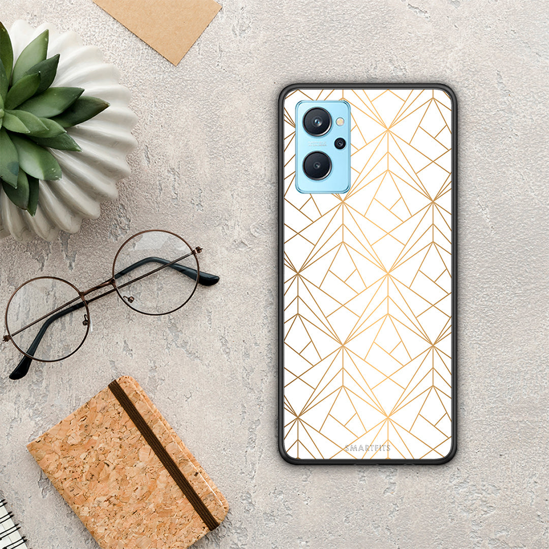 Geometric Luxury White - Oppo A96 θήκη