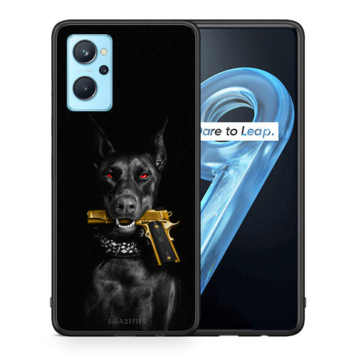 Θήκη Αγίου Βαλεντίνου Realme 9i Golden Gun από τη Smartfits με σχέδιο στο πίσω μέρος και μαύρο περίβλημα | Realme 9i Golden Gun case with colorful back and black bezels