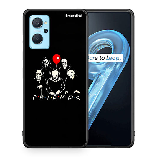 Θήκη Realme 9i Halloween Friends από τη Smartfits με σχέδιο στο πίσω μέρος και μαύρο περίβλημα | Realme 9i Halloween Friends case with colorful back and black bezels