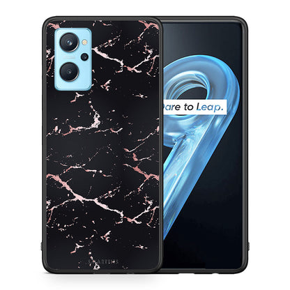 Marble Black Rosegold - Oppo A96 θήκη
