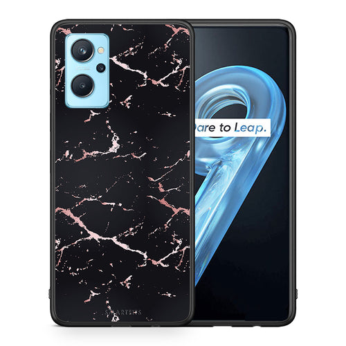 Marble Black Rosegold - Oppo A96 θήκη