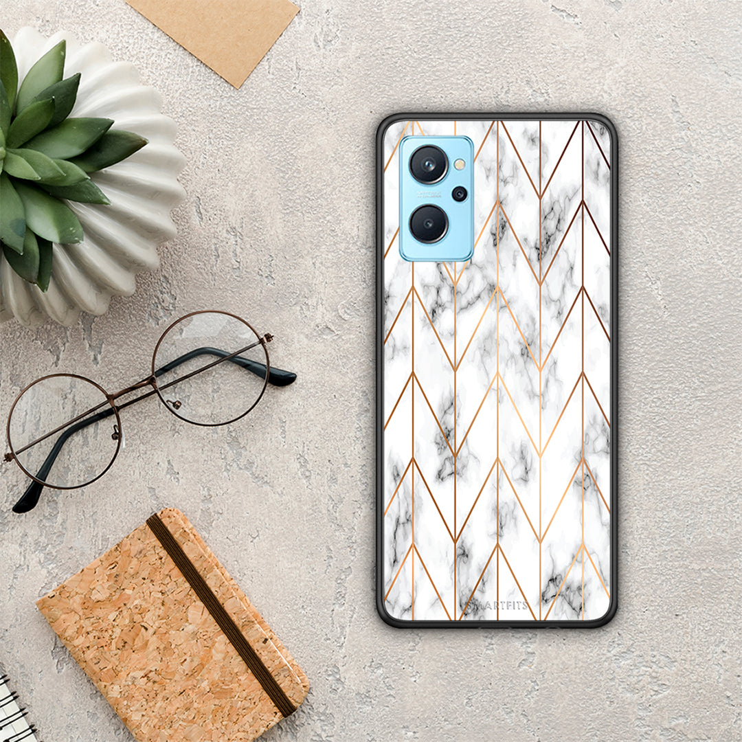 Marble Gold Geometric - Realme 9i θήκη