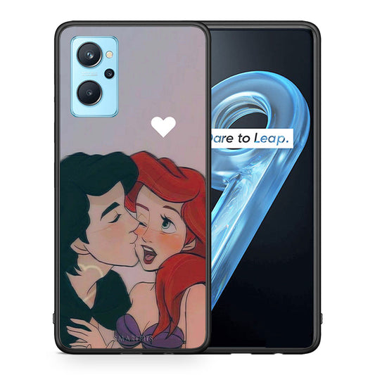 Θήκη Αγίου Βαλεντίνου Realme 9i Mermaid Love από τη Smartfits με σχέδιο στο πίσω μέρος και μαύρο περίβλημα | Realme 9i Mermaid Love case with colorful back and black bezels