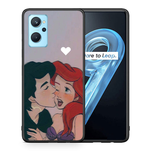 Θήκη Αγίου Βαλεντίνου Realme 9i Mermaid Love από τη Smartfits με σχέδιο στο πίσω μέρος και μαύρο περίβλημα | Realme 9i Mermaid Love case with colorful back and black bezels