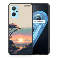 Thumbnail for Θήκη Realme 9i Pixel Sunset από τη Smartfits με σχέδιο στο πίσω μέρος και μαύρο περίβλημα | Realme 9i Pixel Sunset case with colorful back and black bezels