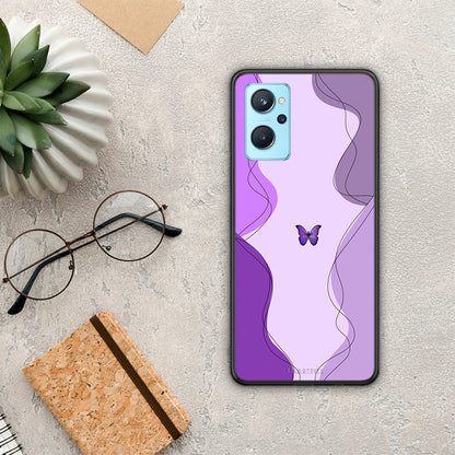Purple Mariposa - Oppo A96 θήκη