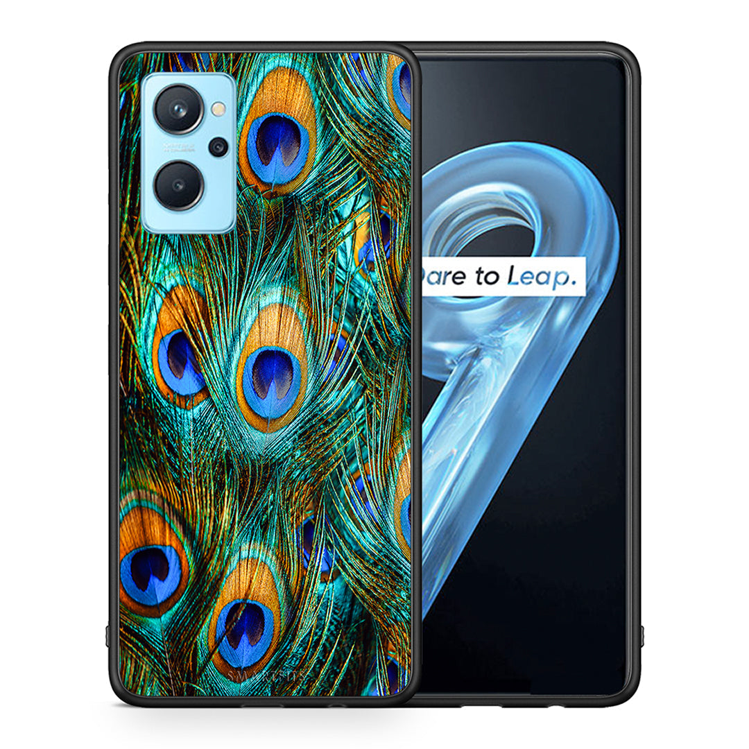 Real Peacock Feathers - Oppo A96 θήκη