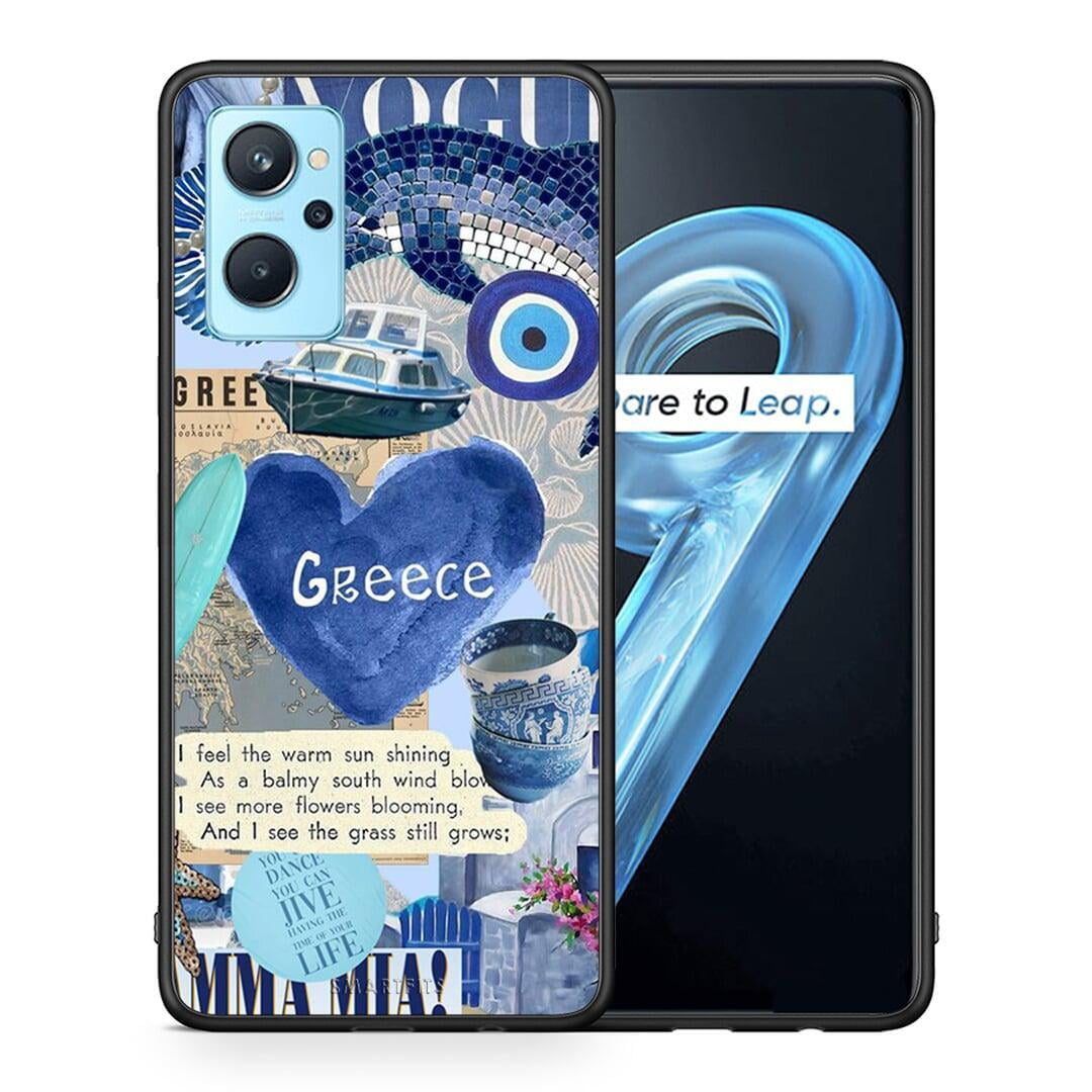 Θήκη Realme 9i Summer In Greece από τη Smartfits με σχέδιο στο πίσω μέρος και μαύρο περίβλημα | Realme 9i Summer In Greece case with colorful back and black bezels