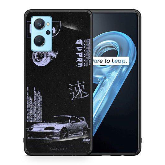 Θήκη Αγίου Βαλεντίνου Realme 9i Tokyo Drift από τη Smartfits με σχέδιο στο πίσω μέρος και μαύρο περίβλημα | Realme 9i Tokyo Drift case with colorful back and black bezels