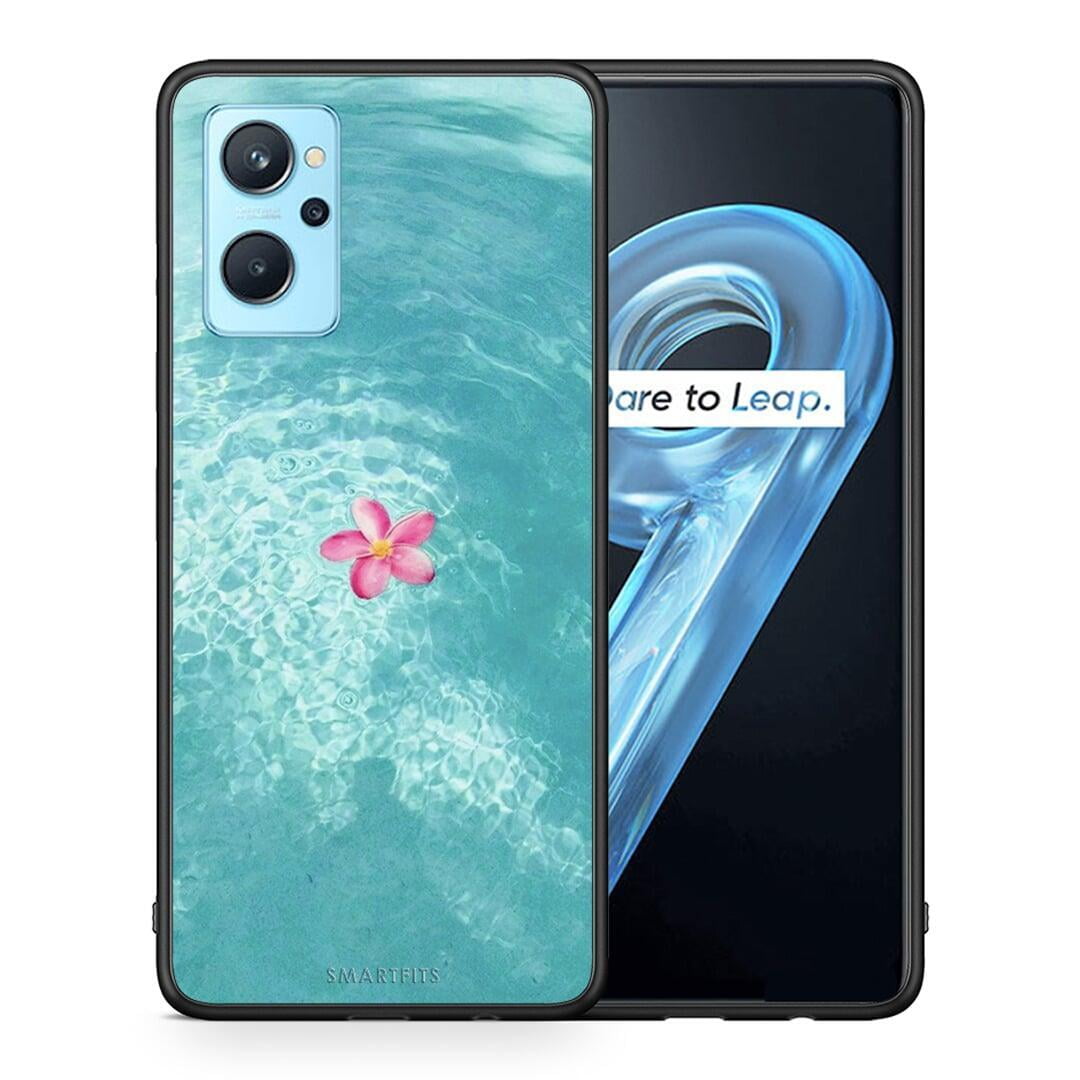 Θήκη Realme 9i Water Flower από τη Smartfits με σχέδιο στο πίσω μέρος και μαύρο περίβλημα | Realme 9i Water Flower case with colorful back and black bezels