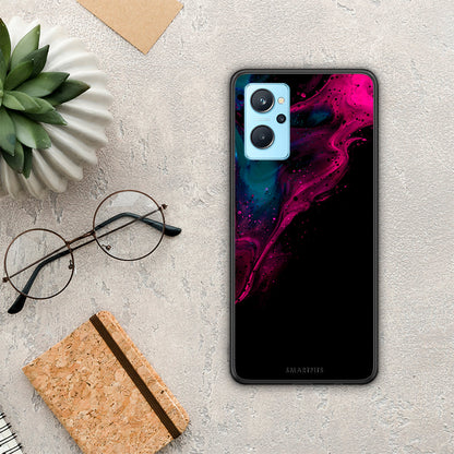 Watercolor Pink Black - Oppo A96 θήκη