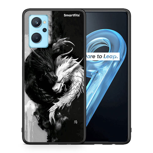Θήκη Realme 9i Yin Yang από τη Smartfits με σχέδιο στο πίσω μέρος και μαύρο περίβλημα | Realme 9i Yin Yang case with colorful back and black bezels