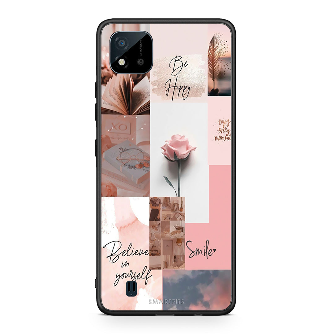 Realme C11 2021 Aesthetic Collage θήκη από τη Smartfits με σχέδιο στο πίσω μέρος και μαύρο περίβλημα | Smartphone case with colorful back and black bezels by Smartfits