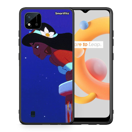 Θήκη Realme C11 2021 Alladin And Jasmine Love 2 από τη Smartfits με σχέδιο στο πίσω μέρος και μαύρο περίβλημα | Realme C11 2021 Alladin And Jasmine Love 2 case with colorful back and black bezels