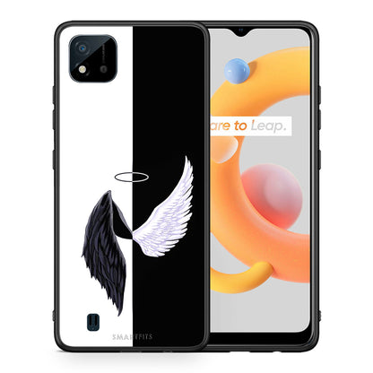 Θήκη Realme C11 2021 Angels Demons από τη Smartfits με σχέδιο στο πίσω μέρος και μαύρο περίβλημα | Realme C11 2021 Angels Demons case with colorful back and black bezels