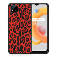 Thumbnail for Θήκη Realme C11 2021 Red Leopard Animal από τη Smartfits με σχέδιο στο πίσω μέρος και μαύρο περίβλημα | Realme C11 2021 Red Leopard Animal case with colorful back and black bezels