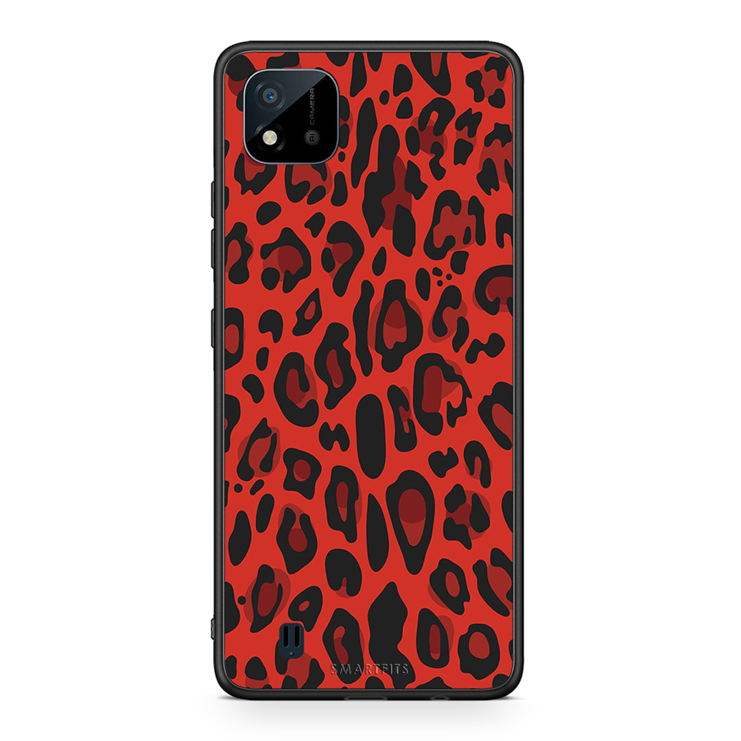 4 - Realme C11 2021 Red Leopard Animal case, cover, bumper