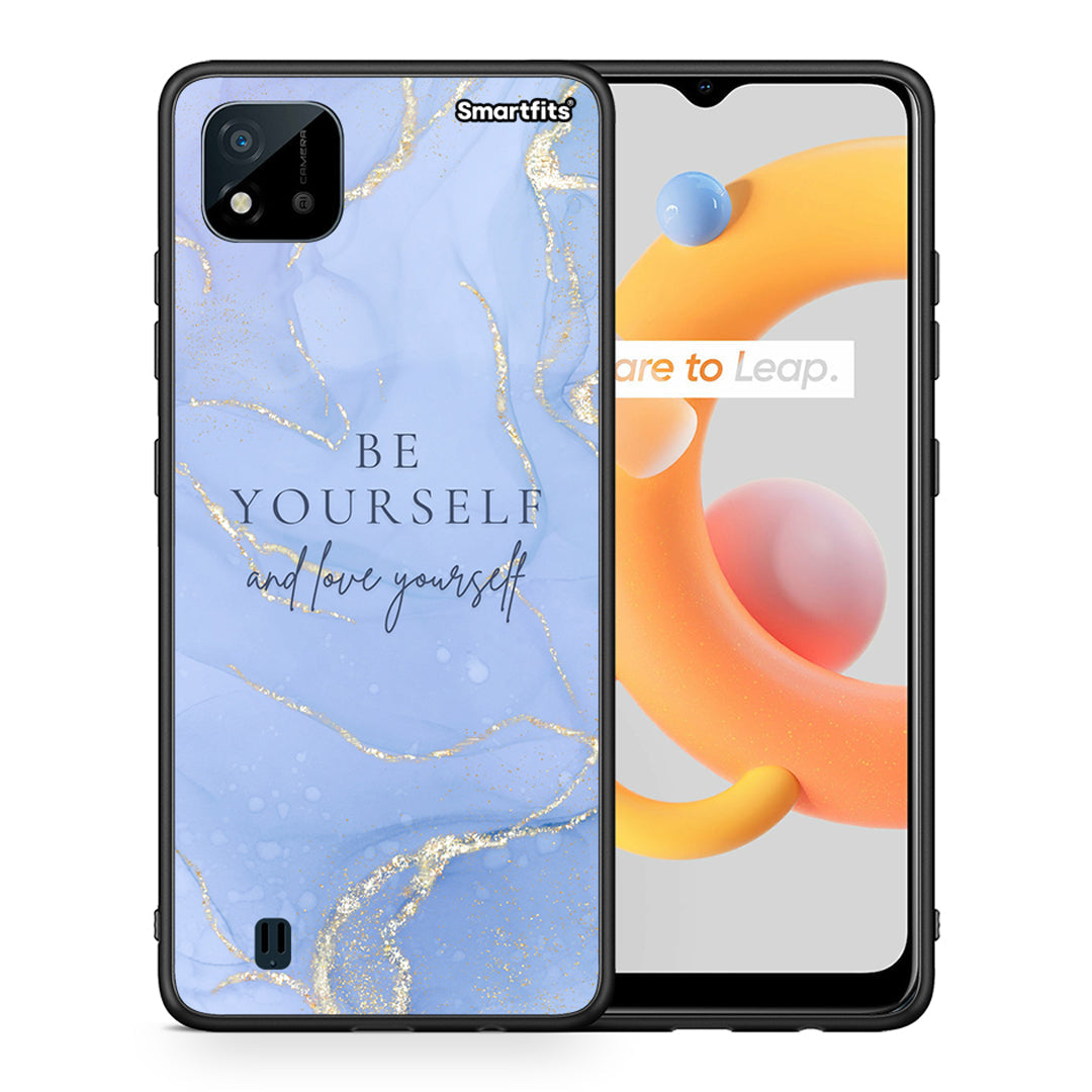 Θήκη Realme C11 2021 Be Yourself από τη Smartfits με σχέδιο στο πίσω μέρος και μαύρο περίβλημα | Realme C11 2021 Be Yourself case with colorful back and black bezels