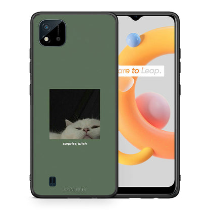 Θήκη Realme C11 2021 Bitch Surprise από τη Smartfits με σχέδιο στο πίσω μέρος και μαύρο περίβλημα | Realme C11 2021 Bitch Surprise case with colorful back and black bezels