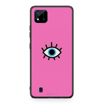 Realme C11 2021 Blue Eye Pink θήκη από τη Smartfits με σχέδιο στο πίσω μέρος και μαύρο περίβλημα | Smartphone case with colorful back and black bezels by Smartfits
