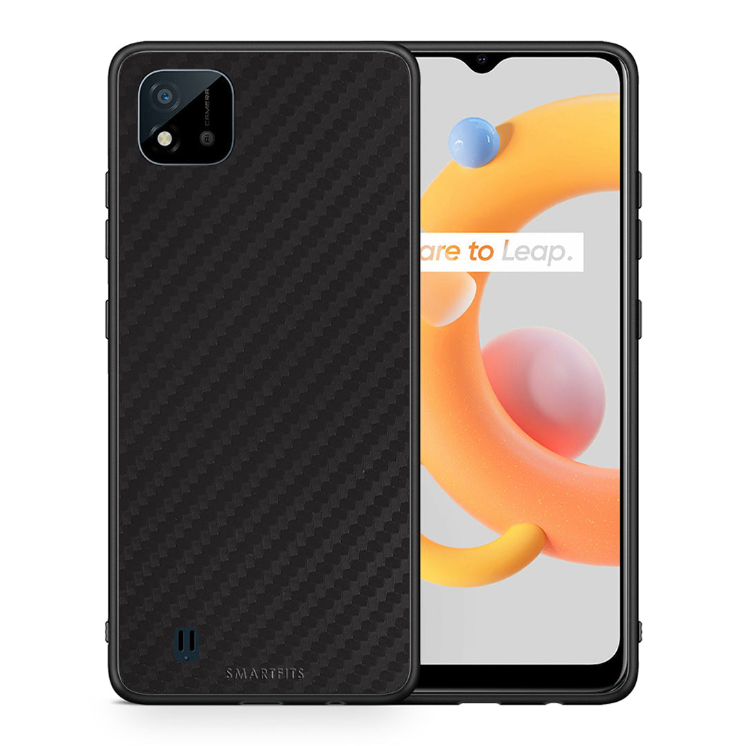 Θήκη Realme C11 2021 Carbon Black από τη Smartfits με σχέδιο στο πίσω μέρος και μαύρο περίβλημα | Realme C11 2021 Carbon Black case with colorful back and black bezels