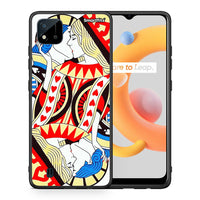 Thumbnail for Θήκη Realme C11 2021 Card Love από τη Smartfits με σχέδιο στο πίσω μέρος και μαύρο περίβλημα | Realme C11 2021 Card Love case with colorful back and black bezels