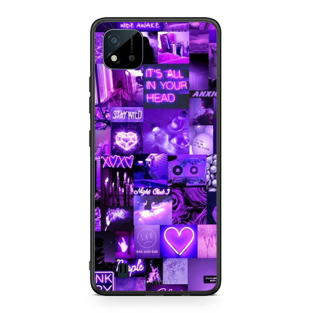 Realme C11 2021 Collage Stay Wild Θήκη Αγίου Βαλεντίνου από τη Smartfits με σχέδιο στο πίσω μέρος και μαύρο περίβλημα | Smartphone case with colorful back and black bezels by Smartfits