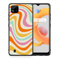 Thumbnail for Θήκη Realme C11 2021 Colourful Waves από τη Smartfits με σχέδιο στο πίσω μέρος και μαύρο περίβλημα | Realme C11 2021 Colourful Waves case with colorful back and black bezels