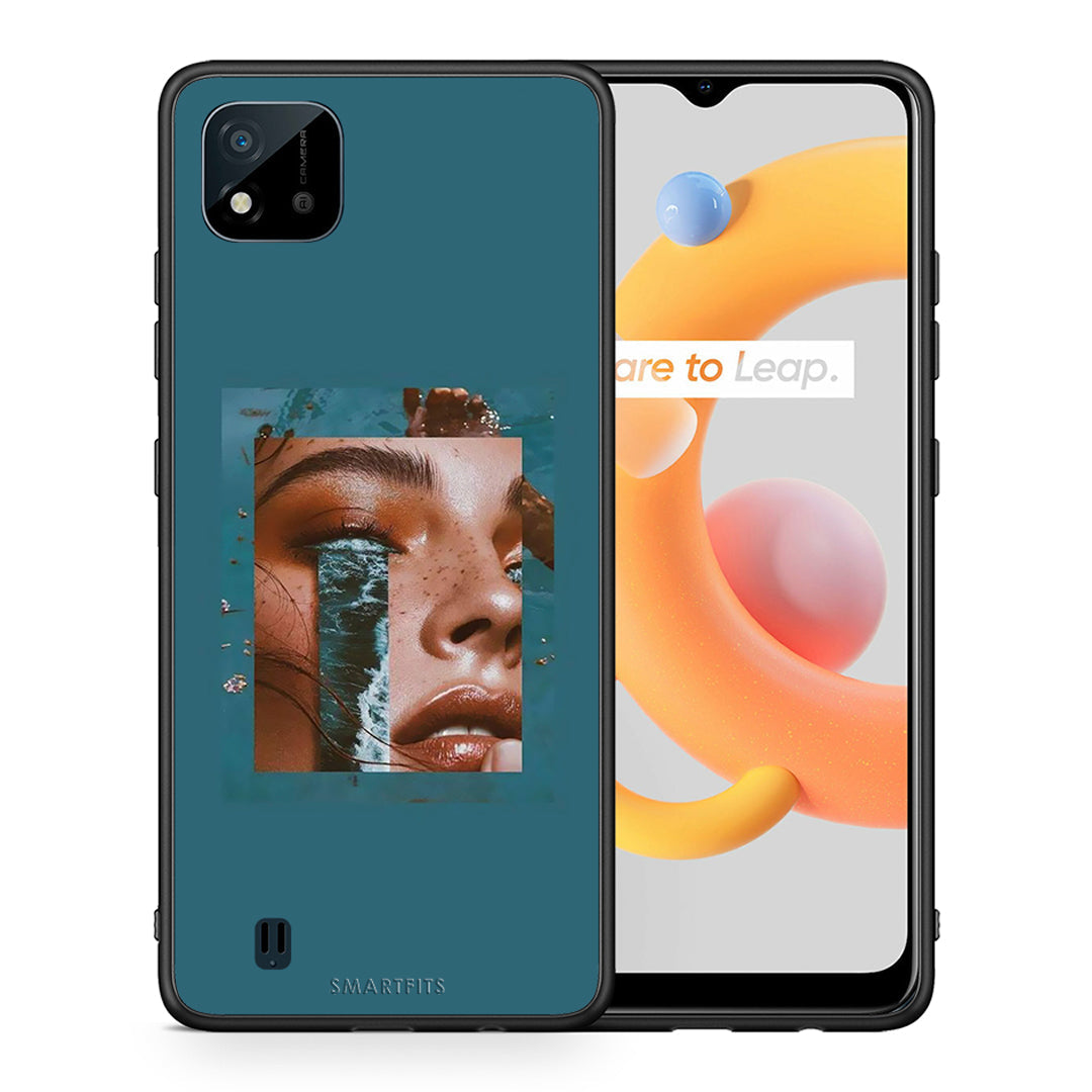 Θήκη Realme C11 2021 Cry An Ocean από τη Smartfits με σχέδιο στο πίσω μέρος και μαύρο περίβλημα | Realme C11 2021 Cry An Ocean case with colorful back and black bezels