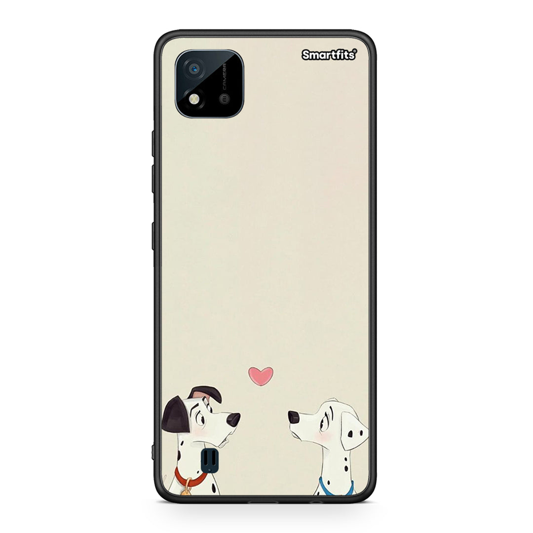 Realme C11 2021 Dalmatians Love θήκη από τη Smartfits με σχέδιο στο πίσω μέρος και μαύρο περίβλημα | Smartphone case with colorful back and black bezels by Smartfits