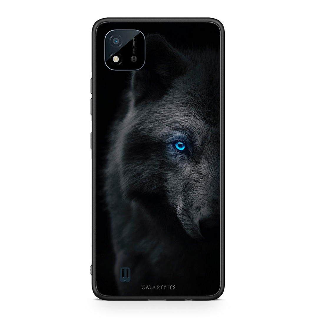 Realme C11 2021 Dark Wolf θήκη από τη Smartfits με σχέδιο στο πίσω μέρος και μαύρο περίβλημα | Smartphone case with colorful back and black bezels by Smartfits