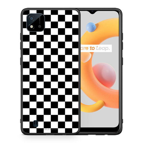 Θήκη Realme C11 2021 Squares Geometric από τη Smartfits με σχέδιο στο πίσω μέρος και μαύρο περίβλημα | Realme C11 2021 Squares Geometric case with colorful back and black bezels