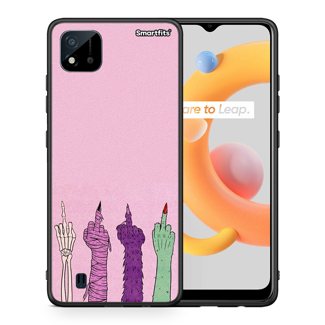 Θήκη Realme C11 2021 Halloween Be A Lady από τη Smartfits με σχέδιο στο πίσω μέρος και μαύρο περίβλημα | Realme C11 2021 Halloween Be A Lady case with colorful back and black bezels