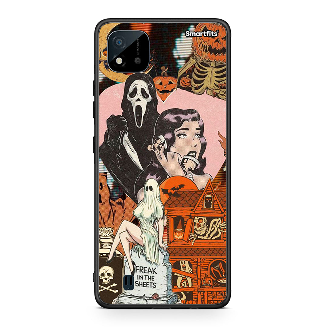 Realme C11 2021 Halloween Collage θήκη από τη Smartfits με σχέδιο στο πίσω μέρος και μαύρο περίβλημα | Smartphone case with colorful back and black bezels by Smartfits