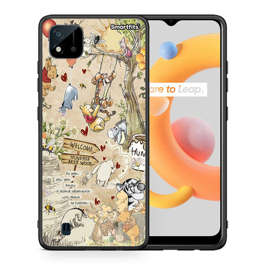 Θήκη Realme C11 2021 Happy Friends από τη Smartfits με σχέδιο στο πίσω μέρος και μαύρο περίβλημα | Realme C11 2021 Happy Friends case with colorful back and black bezels