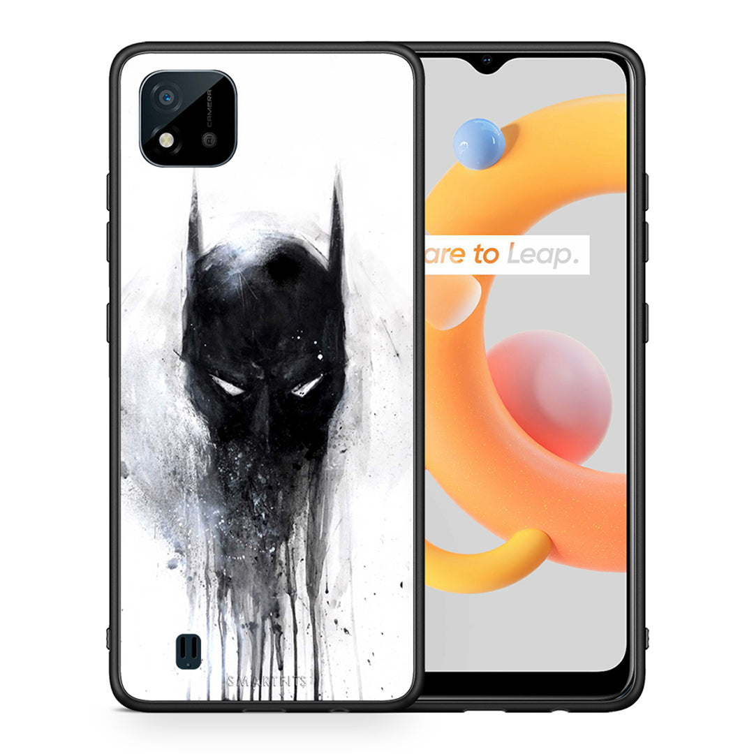 Θήκη Realme C11 2021 Paint Bat Hero από τη Smartfits με σχέδιο στο πίσω μέρος και μαύρο περίβλημα | Realme C11 2021 Paint Bat Hero case with colorful back and black bezels