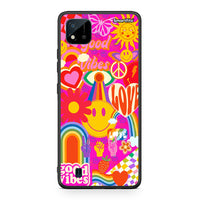 Thumbnail for Realme C11 2021 Hippie Love θήκη από τη Smartfits με σχέδιο στο πίσω μέρος και μαύρο περίβλημα | Smartphone case with colorful back and black bezels by Smartfits