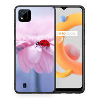 Thumbnail for Θήκη Realme C11 2021 Ladybug Flower από τη Smartfits με σχέδιο στο πίσω μέρος και μαύρο περίβλημα | Realme C11 2021 Ladybug Flower case with colorful back and black bezels