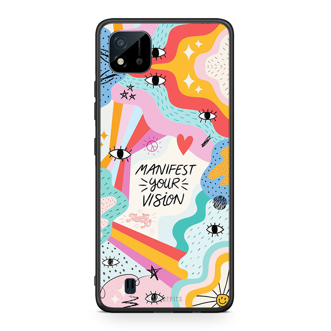 Realme C11 2021 Manifest Your Vision θήκη από τη Smartfits με σχέδιο στο πίσω μέρος και μαύρο περίβλημα | Smartphone case with colorful back and black bezels by Smartfits