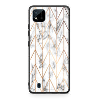 Thumbnail for 44 - Realme C11 2021 Gold Geometric Marble case, cover, bumper