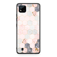 Thumbnail for 4 - Realme C11 2021 Hexagon Pink Marble case, cover, bumper