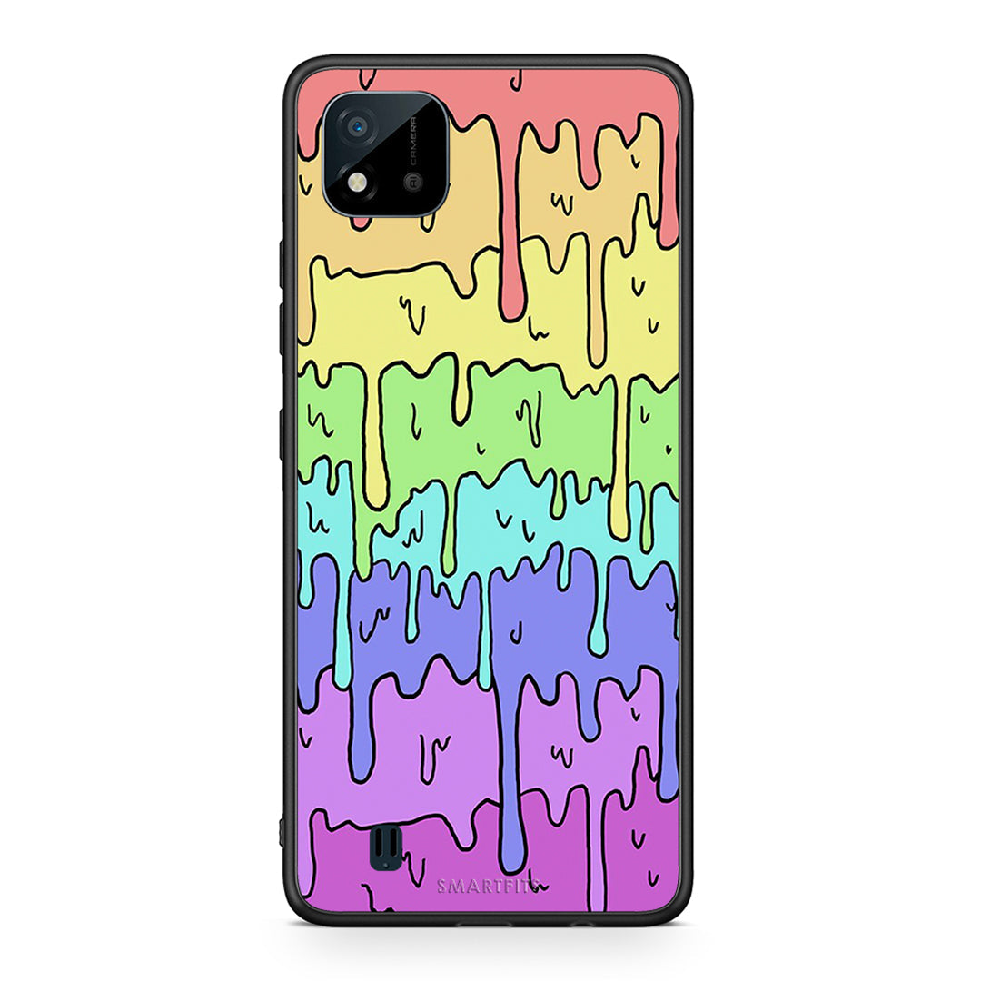Realme C11 2021 Melting Rainbow θήκη από τη Smartfits με σχέδιο στο πίσω μέρος και μαύρο περίβλημα | Smartphone case with colorful back and black bezels by Smartfits