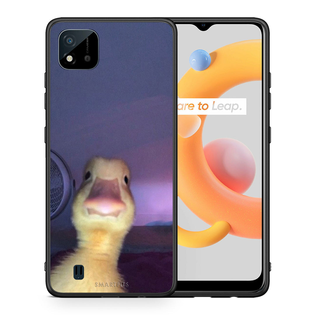 Θήκη Realme C11 2021 Meme Duck από τη Smartfits με σχέδιο στο πίσω μέρος και μαύρο περίβλημα | Realme C11 2021 Meme Duck case with colorful back and black bezels