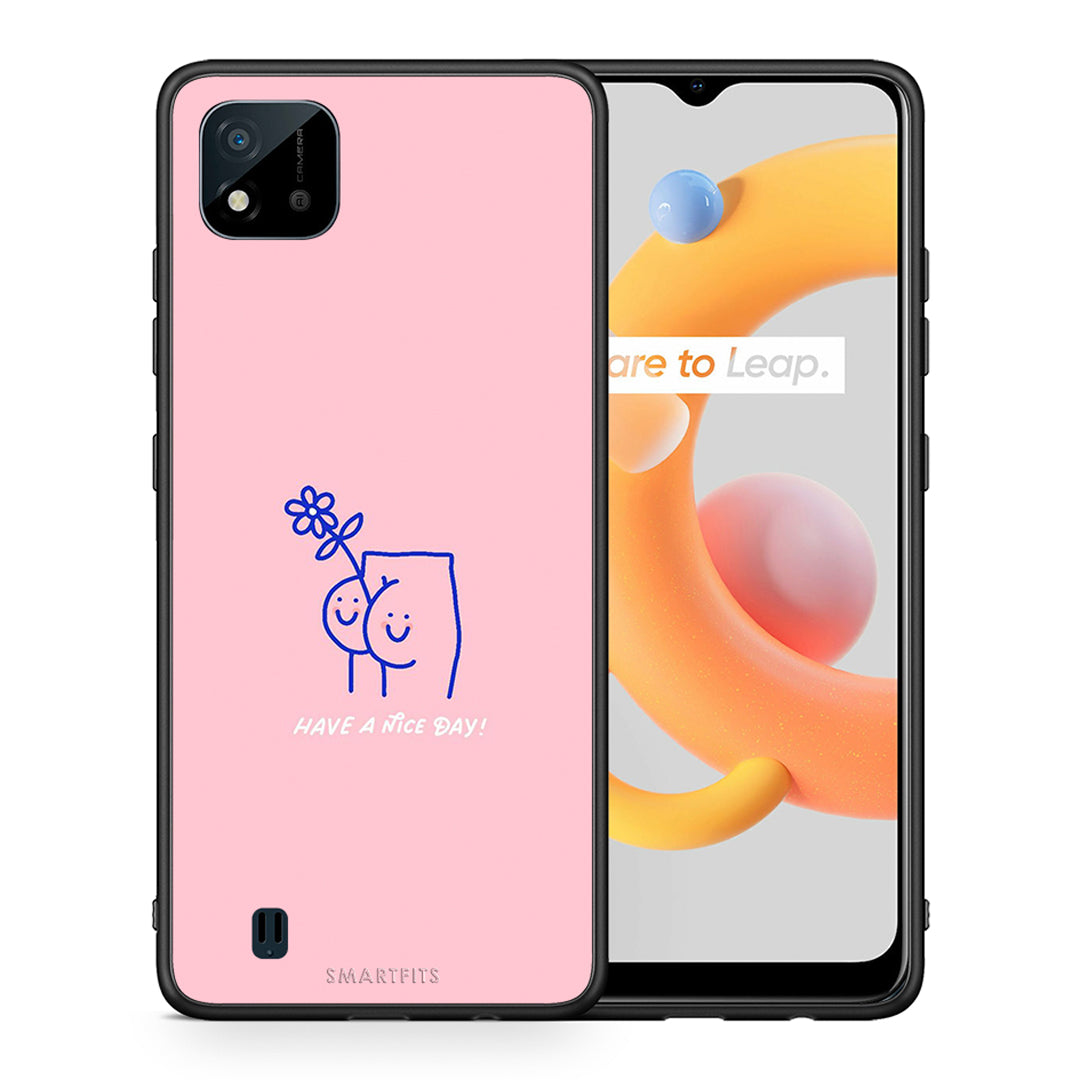 Θήκη Realme C11 2021 Nice Day από τη Smartfits με σχέδιο στο πίσω μέρος και μαύρο περίβλημα | Realme C11 2021 Nice Day case with colorful back and black bezels