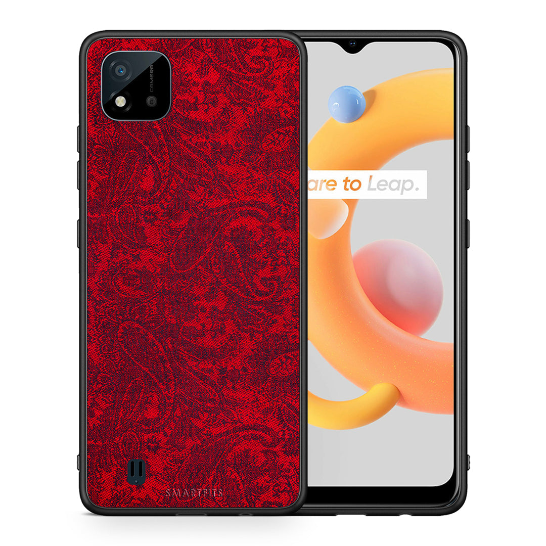 Θήκη Realme C11 2021 Paisley Cashmere από τη Smartfits με σχέδιο στο πίσω μέρος και μαύρο περίβλημα | Realme C11 2021 Paisley Cashmere case with colorful back and black bezels