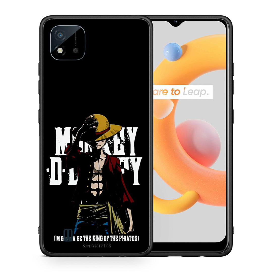 Θήκη Realme C11 2021 Pirate King από τη Smartfits με σχέδιο στο πίσω μέρος και μαύρο περίβλημα | Realme C11 2021 Pirate King case with colorful back and black bezels