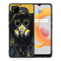 Thumbnail for Θήκη Realme C11 2021 Mask PopArt από τη Smartfits με σχέδιο στο πίσω μέρος και μαύρο περίβλημα | Realme C11 2021 Mask PopArt case with colorful back and black bezels