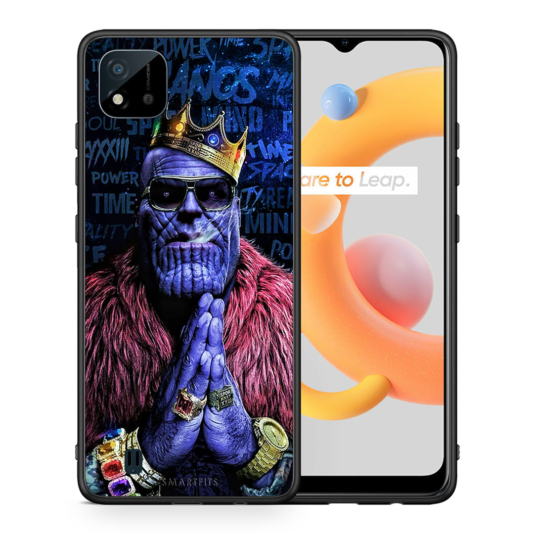 Θήκη Realme C11 2021 Thanos PopArt από τη Smartfits με σχέδιο στο πίσω μέρος και μαύρο περίβλημα | Realme C11 2021 Thanos PopArt case with colorful back and black bezels