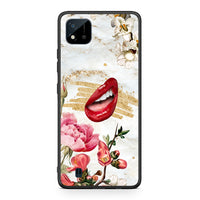 Thumbnail for Realme C11 2021 Red Lips θήκη από τη Smartfits με σχέδιο στο πίσω μέρος και μαύρο περίβλημα | Smartphone case with colorful back and black bezels by Smartfits