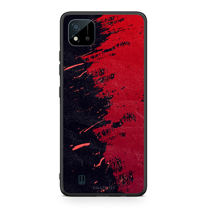 Realme C11 2021 Red Paint Θήκη Αγίου Βαλεντίνου από τη Smartfits με σχέδιο στο πίσω μέρος και μαύρο περίβλημα | Smartphone case with colorful back and black bezels by Smartfits